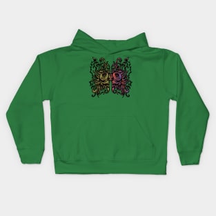 mask of an Aztec warrior Kids Hoodie